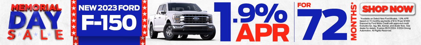2023 Ford f-150 1.9% apr for 72 months - act now